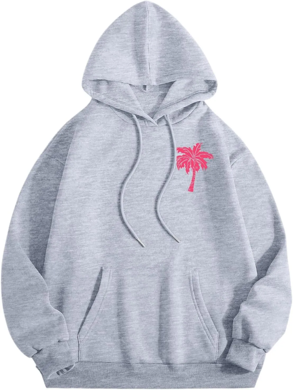 Pink Tracksuit For Women Y2K Drawstring Pullover Shirt Jogger Sweatpant Aesthetic Preppy Hoodies For Teen Girls Baggy