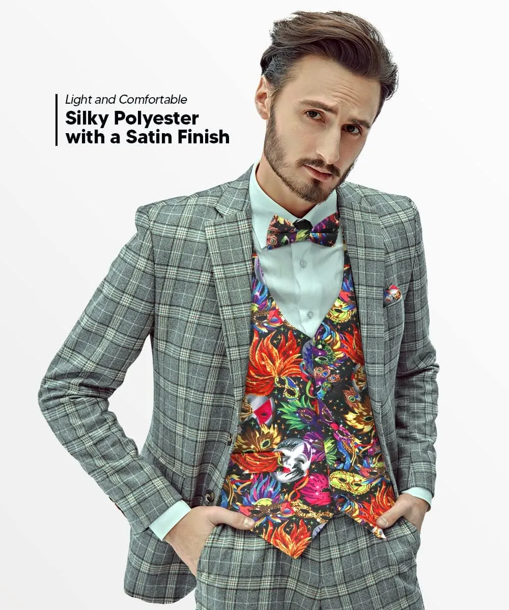 Premium Celebration Suit Vest for Men 2PC Set - Vest & Bow Tie