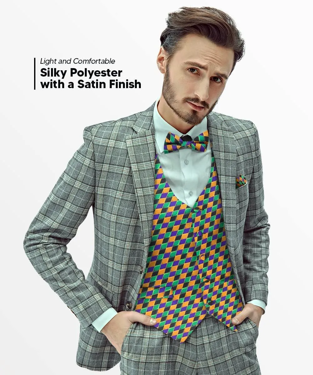 Premium Celebration Suit Vest for Men 2PC Set - Vest & Bow Tie