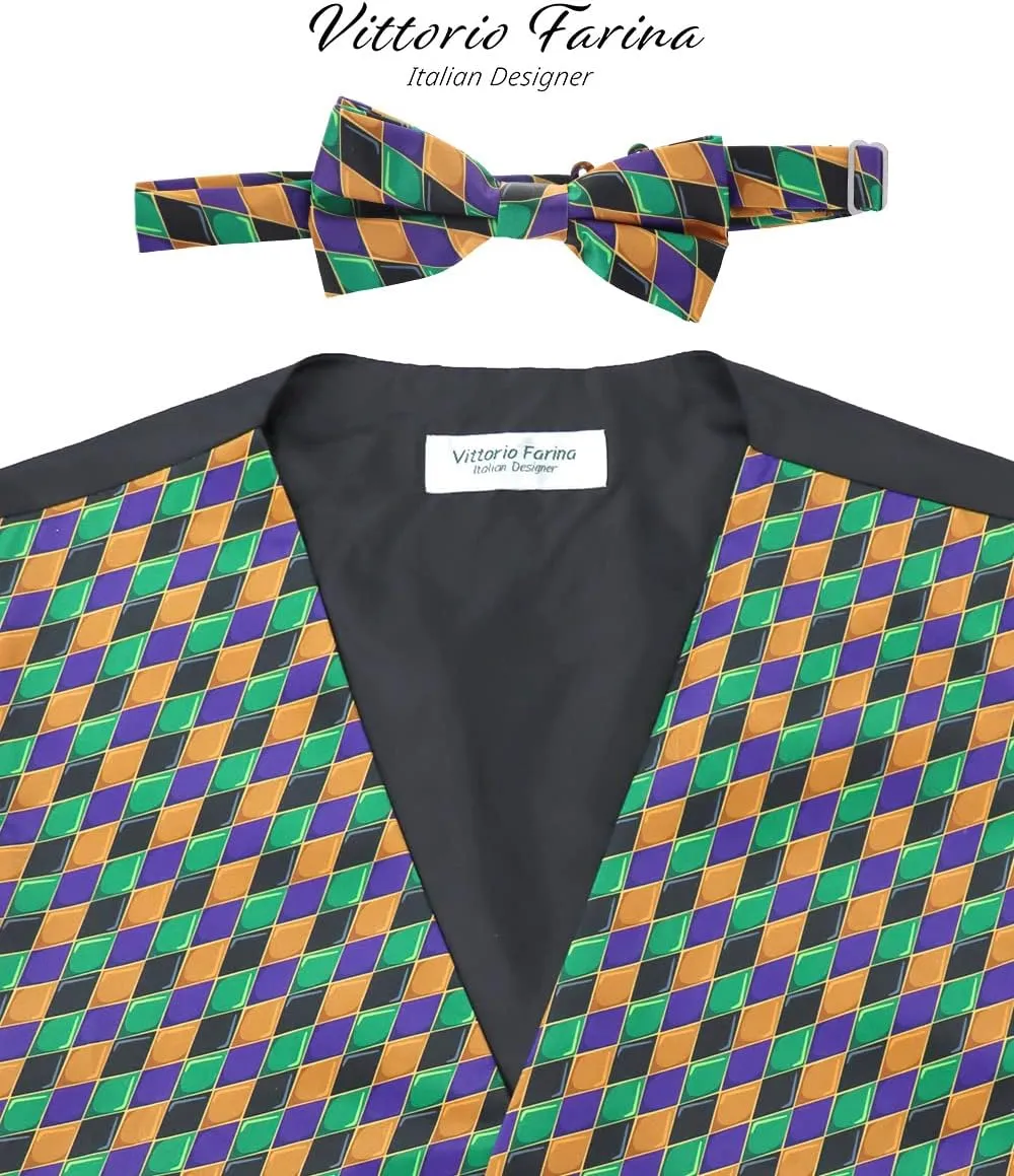Premium Celebration Suit Vest for Men 2PC Set - Vest & Bow Tie