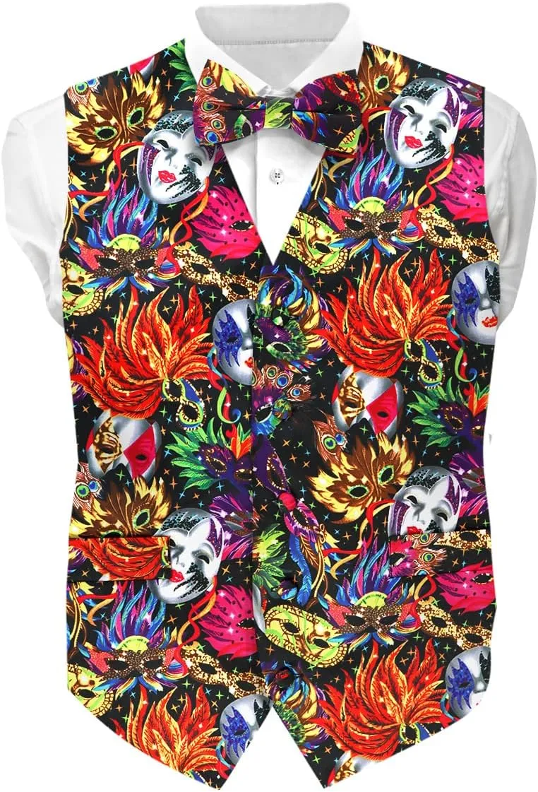 Premium Celebration Suit Vest for Men 2PC Set - Vest & Bow Tie