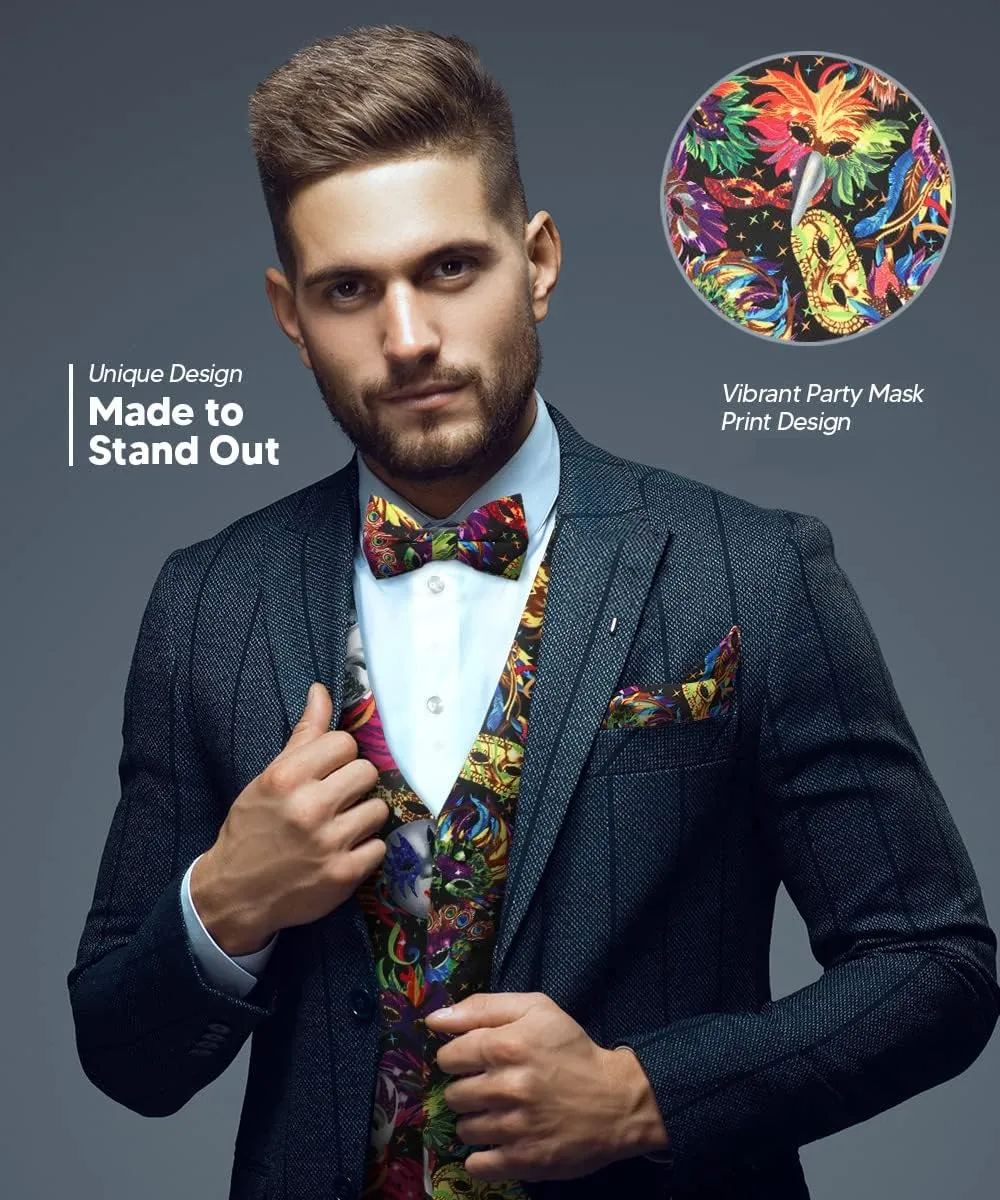 Premium Celebration Suit Vest for Men 2PC Set - Vest & Bow Tie