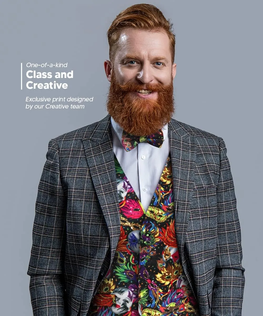 Premium Celebration Suit Vest for Men 2PC Set - Vest & Bow Tie