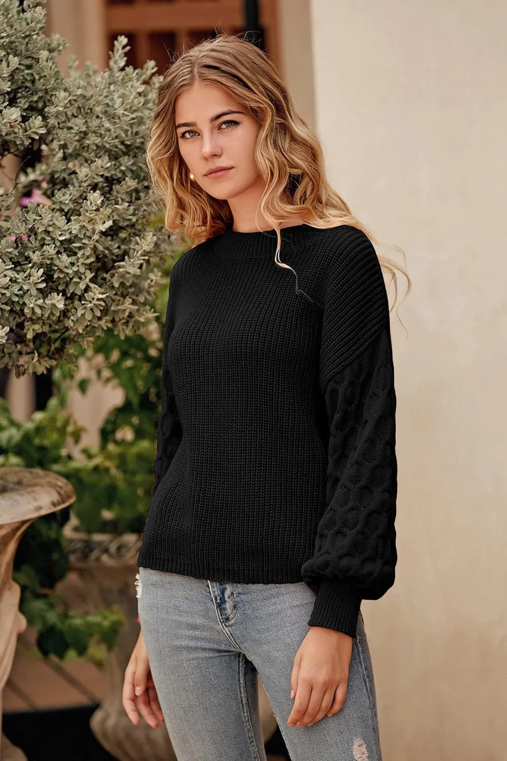 PRETTYGARDEN Women's 2025 Winter Pullover Sweater Casual Long Sleeve Crewneck Loose Chunky Knit Jumper Tops Blouse