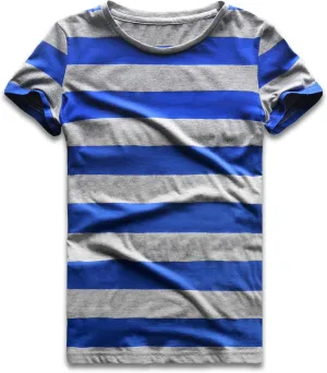 Rainbow T Shirt Women Striped Crew Neck Short Sleeve Stripes Tee Top Stripped