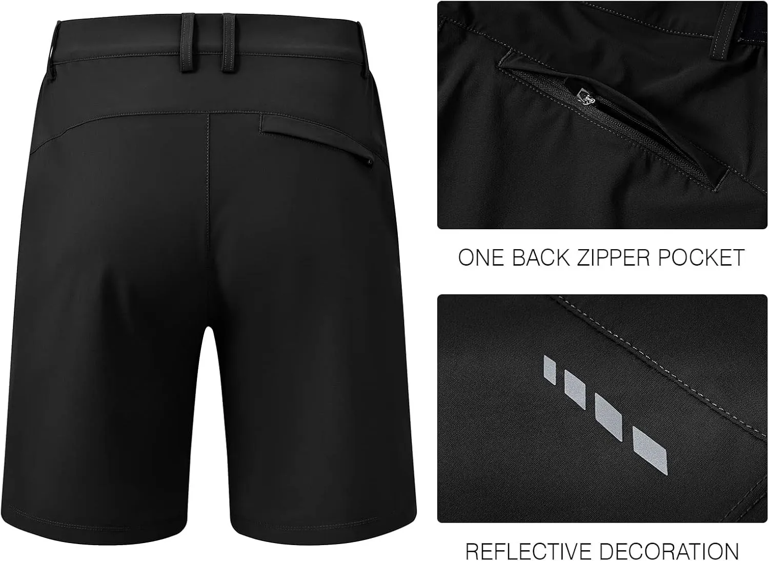 Rdruko Men's Golf Shorts Stretch Dry Fit 9" Lightweight Casual Dress Work Shorts with Pockets
