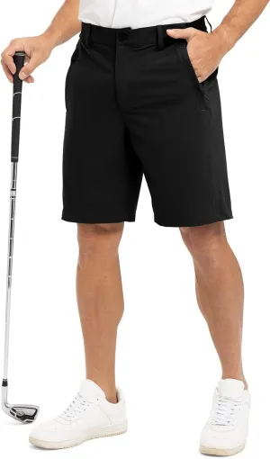 Rdruko Men's Golf Shorts Stretch Dry Fit 9" Lightweight Casual Dress Work Shorts with Pockets