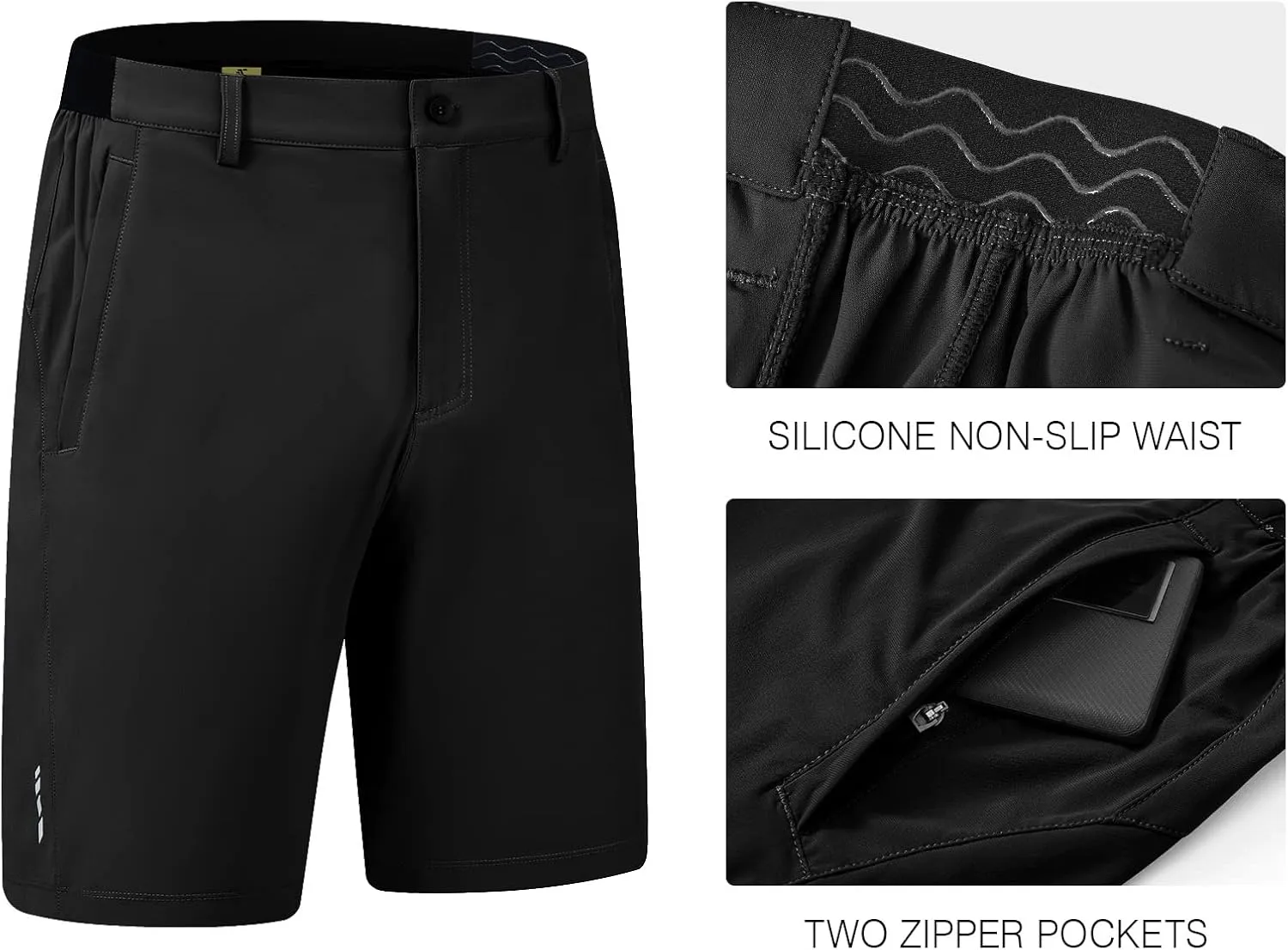 Rdruko Men's Golf Shorts Stretch Dry Fit 9" Lightweight Casual Dress Work Shorts with Pockets