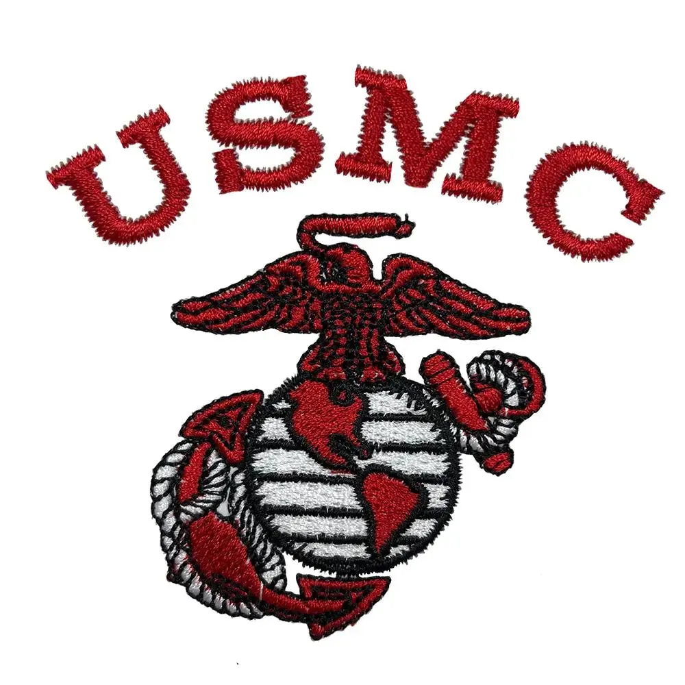 Red USMC EGA Embroidered Hoodie