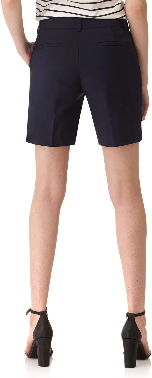 Rekucci Boardwalk Womens Shorts, Cotton Blend Bermuda Shorts for Women, 8 Inch Inseam Walking Shorts with Pockets