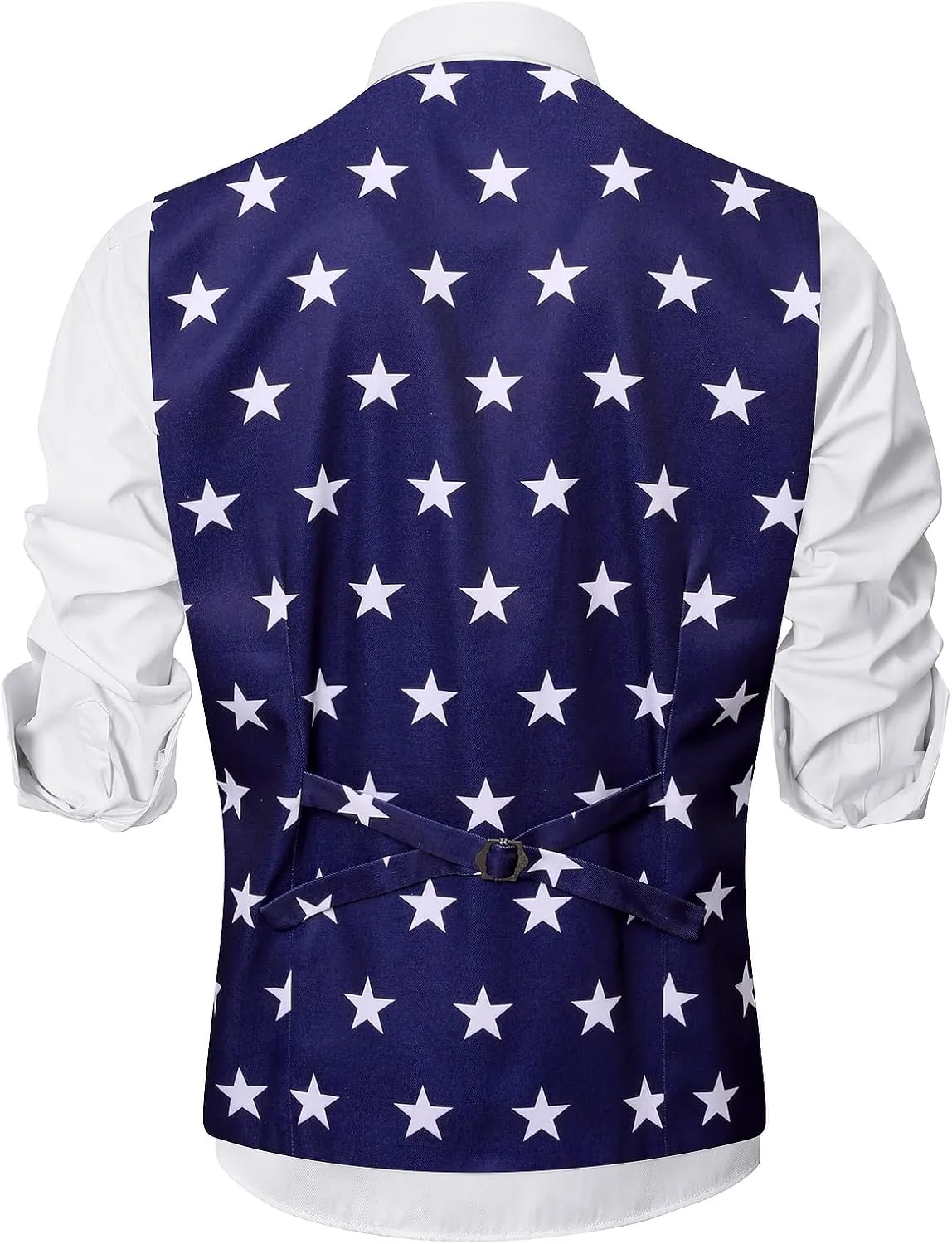 Roseelf Men's Festival Fake 2-Piece Suit Vest with Bowtie
