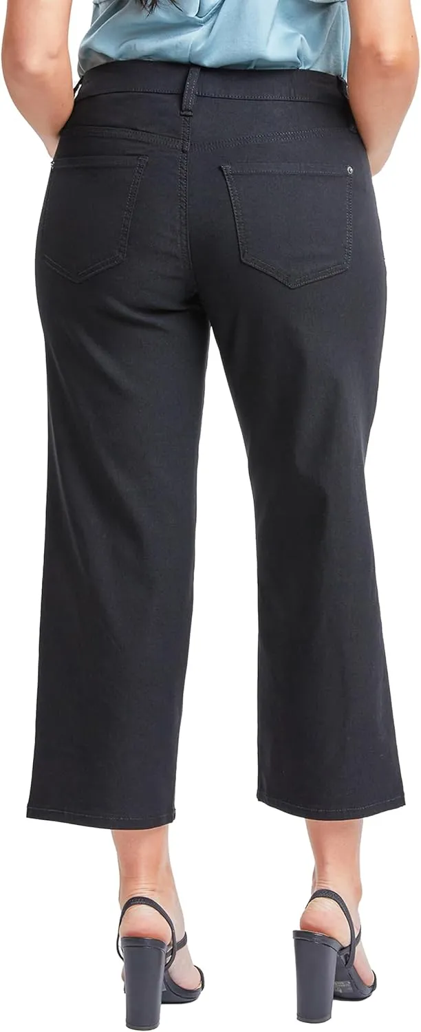 Royalty For Me Womens Women's Hyperstretch High Rise Wide Leg Flood Pantspants