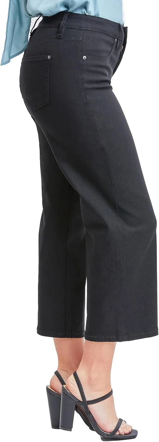 Royalty For Me Womens Women's Hyperstretch High Rise Wide Leg Flood Pantspants