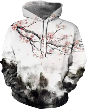 SANKILL Graphic Hoodies for Men Funny Novelty Pullover Sweatshirt Xmas Gifts Black red Anime Hoodie Cool Designs Rapper