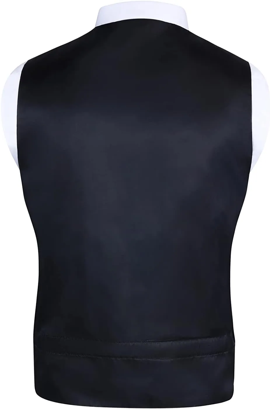 S.H. Churchill & Co. Mens 100% Wool Formal Vest and Tie Set  Includes Black Vest and Matching Black Satin Bow Tie
