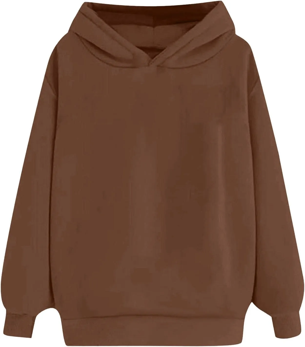 SMIDOW Oversized Hoodies For Women Casual Fall Fashion Pullover Tops Solid Loose Comfy Hooded Sweatshirts 2023