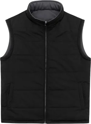 Soularge Men's Big and Tall Winter Thickened Warm Reversible Puffer Vest