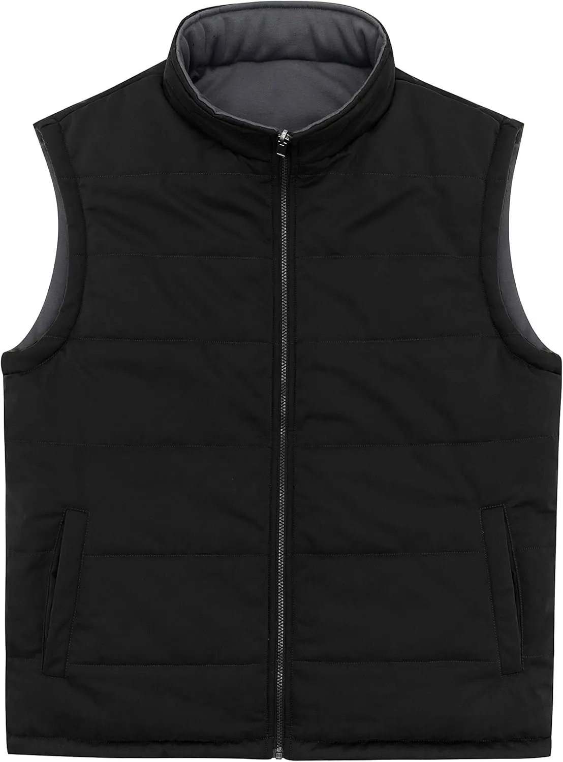 Soularge Men's Big and Tall Winter Thickened Warm Reversible Puffer Vest