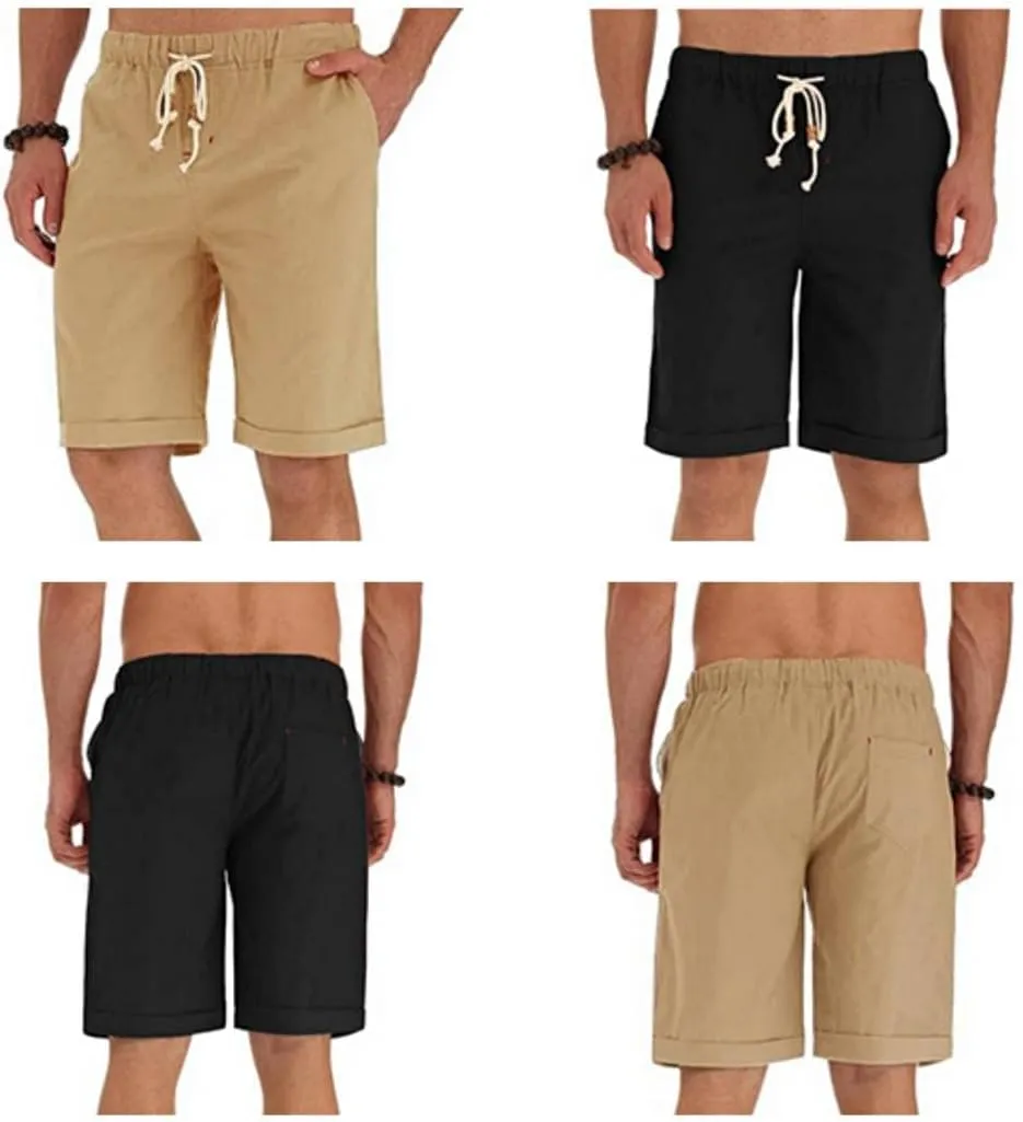 STICKON Men's Shorts Casual Classic Fit Drawstring Summer Beach Shorts with Elastic Waist and Pockets