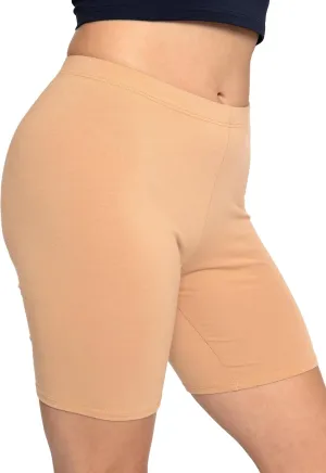 STRETCH IS COMFORT Biker Shorts for Women | Women's Athletic Workout Shorts | Cotton | Small - 5X