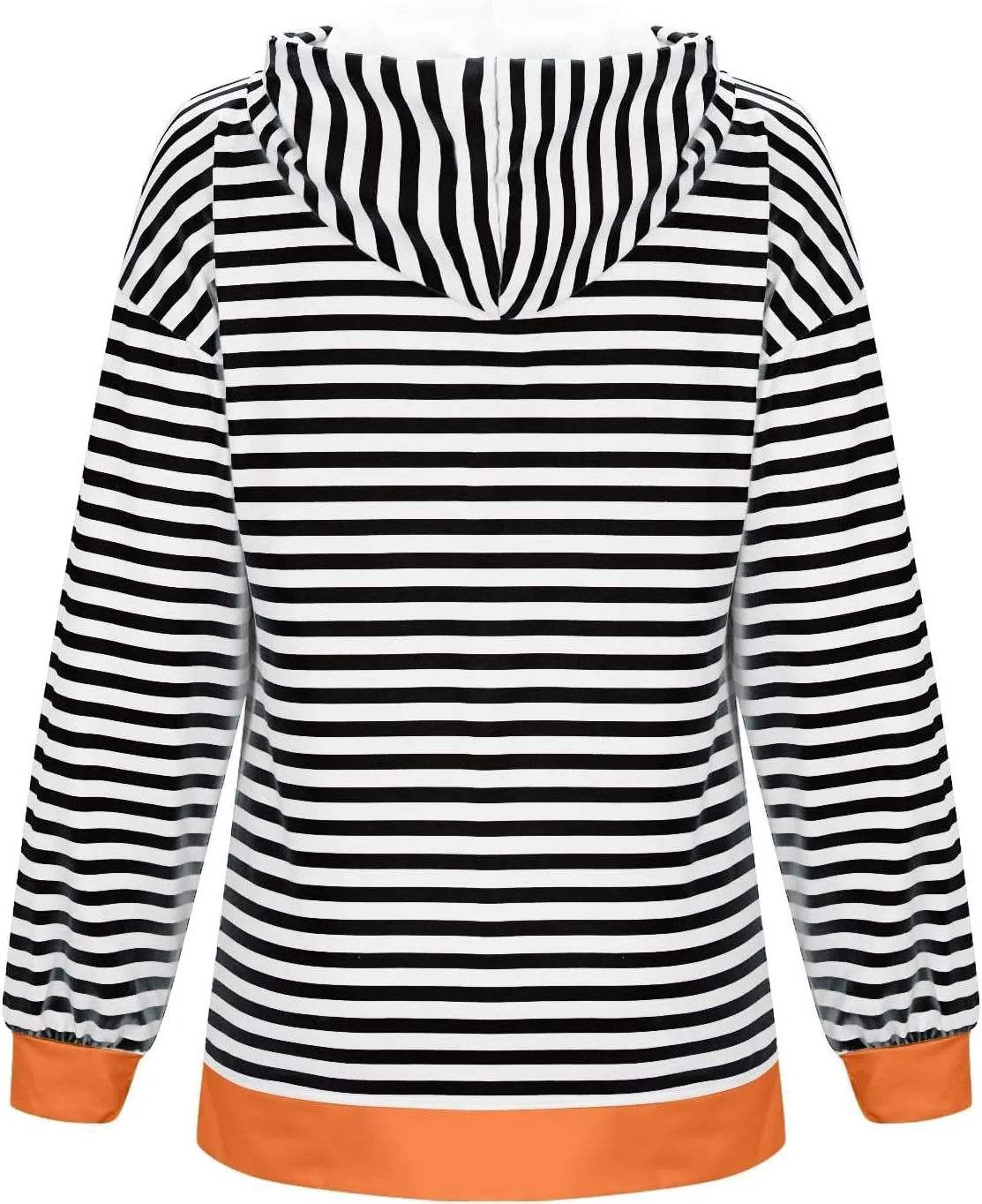 Striped Sweatshirt for Women Long Sleeve Hooded Sweatshirt Oversized Sweatshirt with Drawstring Fashion Hoodie