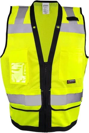 SU300G Surveyors Class 2 Green Reflective Vest with Tablet Pockets | Meets ANSI/ISEA Standards