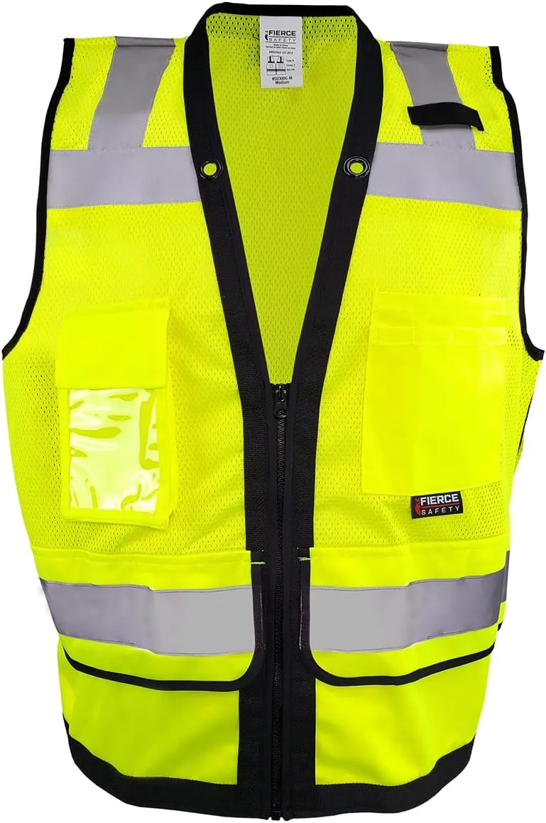SU300G Surveyors Class 2 Green Reflective Vest with Tablet Pockets | Meets ANSI/ISEA Standards