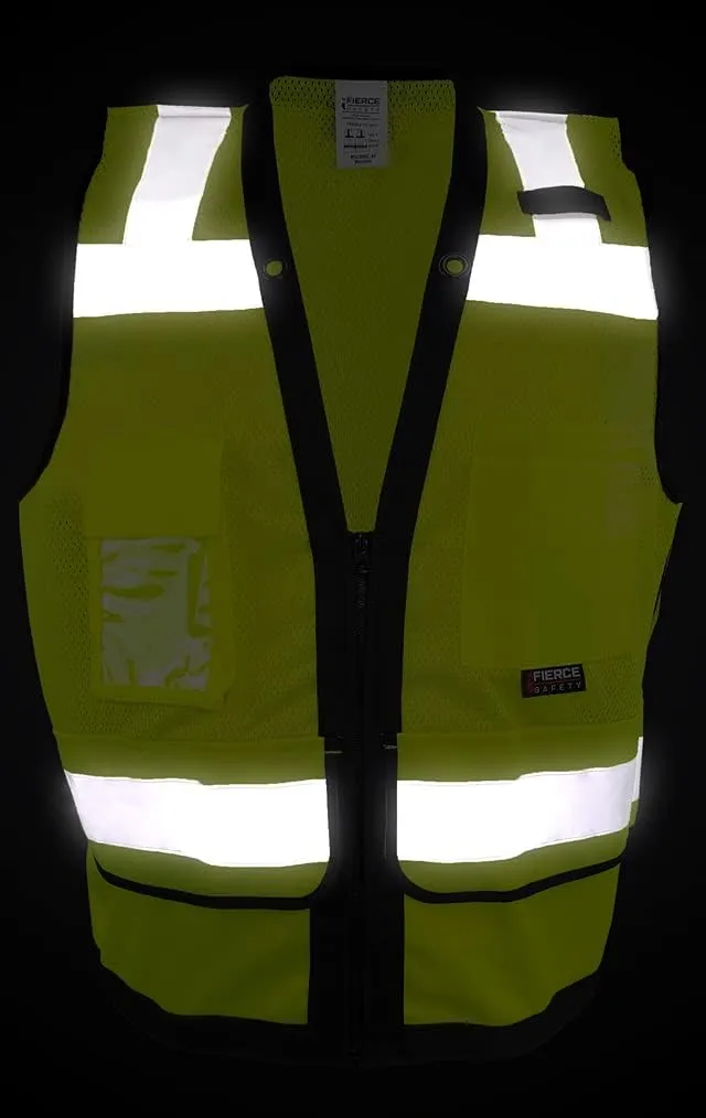SU300G Surveyors Class 2 Green Reflective Vest with Tablet Pockets | Meets ANSI/ISEA Standards