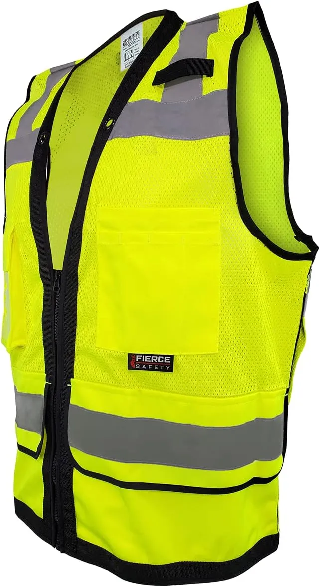 SU300G Surveyors Class 2 Green Reflective Vest with Tablet Pockets | Meets ANSI/ISEA Standards