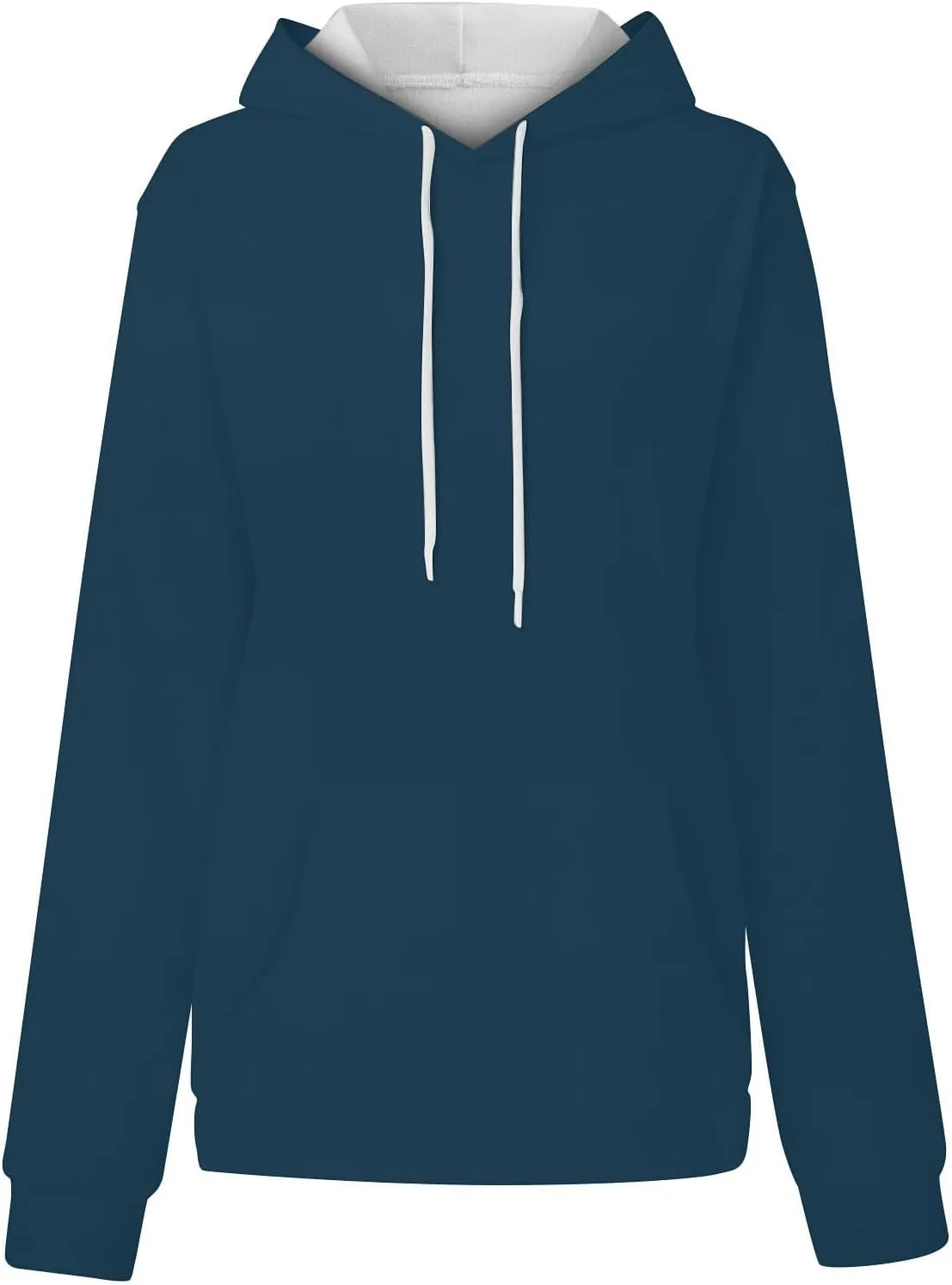 Sweatshirt for Womens Fashion Plain Long Sleeve Oversized Hoodies Causal Pullover Loose Fit Athletic Oversized Tops