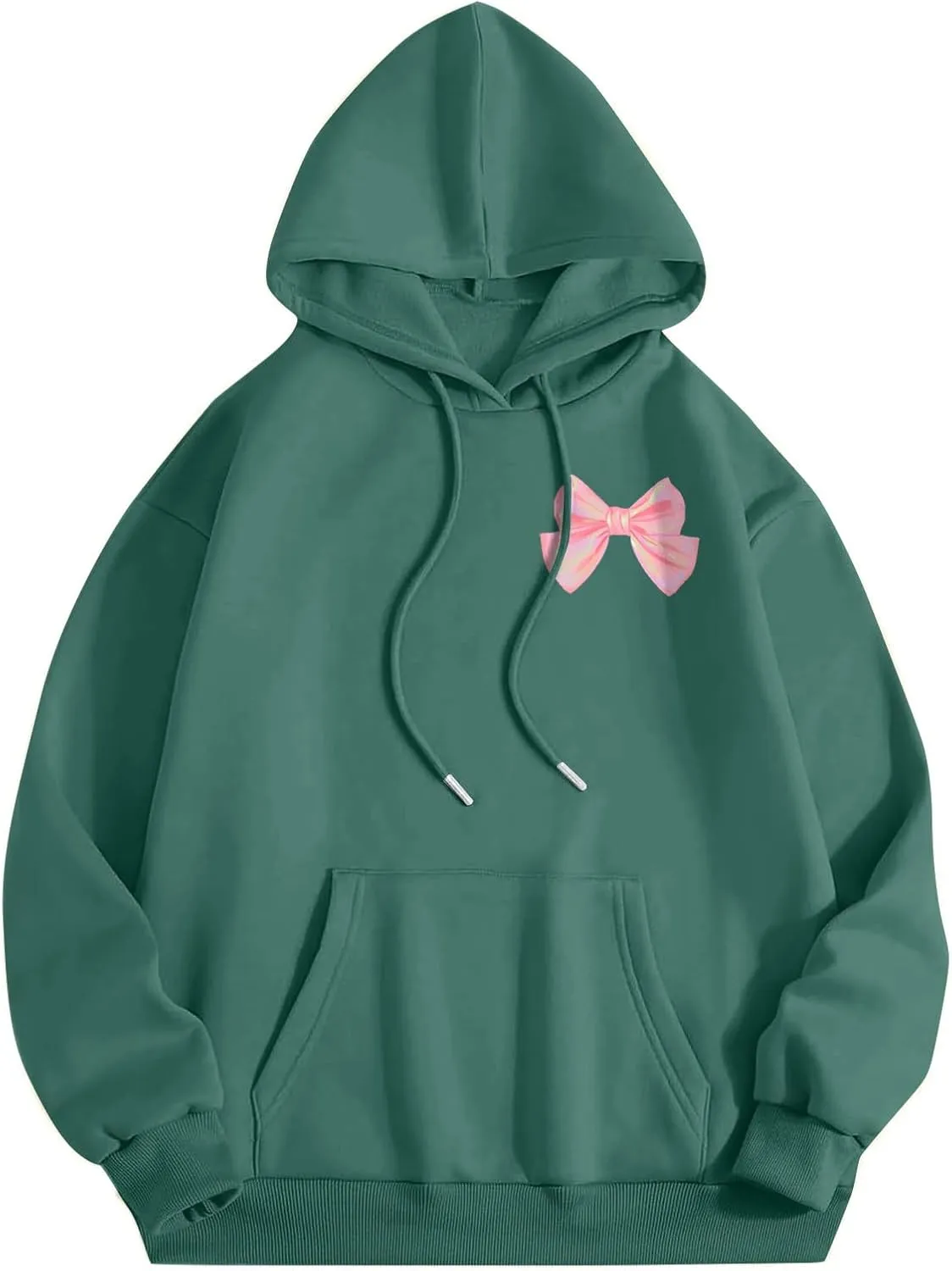 Sweatshirts For Women Long Sleeve Letter Print Casual Graphic Drawstring Pullover Cute Oversize Hoodie