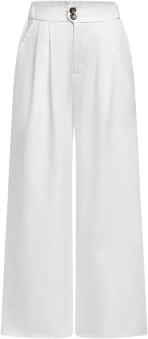 SweatyRocks Girl's Elastic High Waist Wide Leg Pants Loose Long Trousers