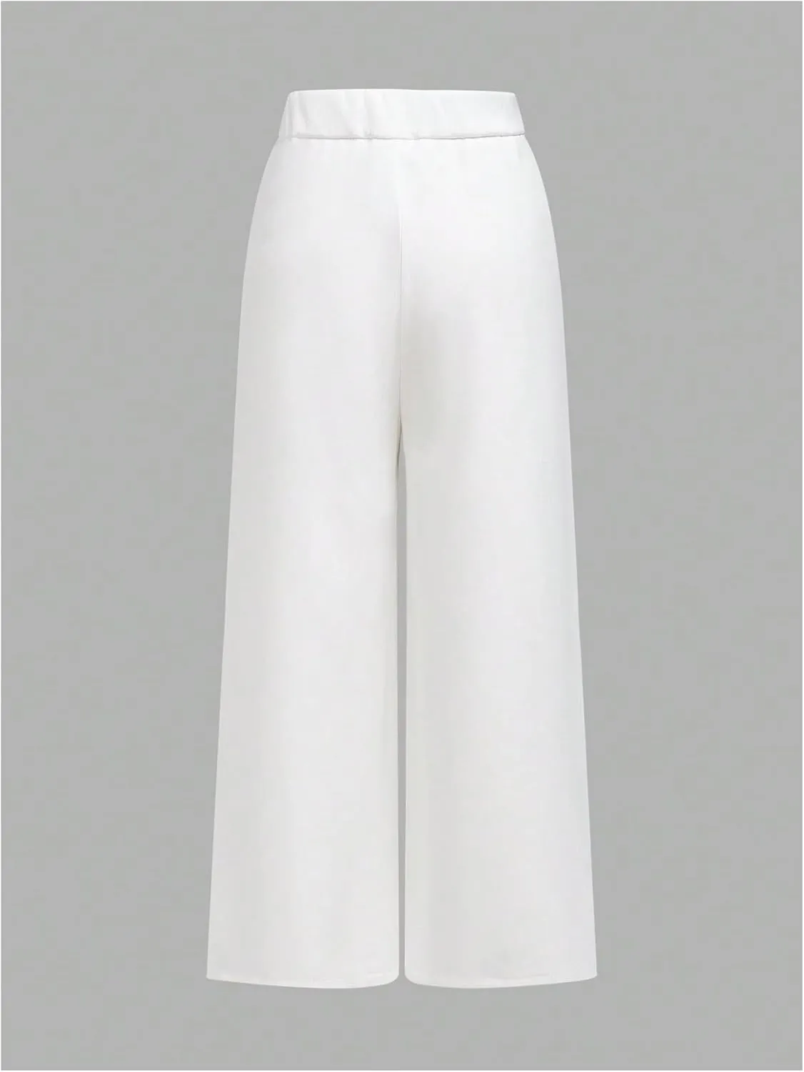 SweatyRocks Girl's Elastic High Waist Wide Leg Pants Loose Long Trousers