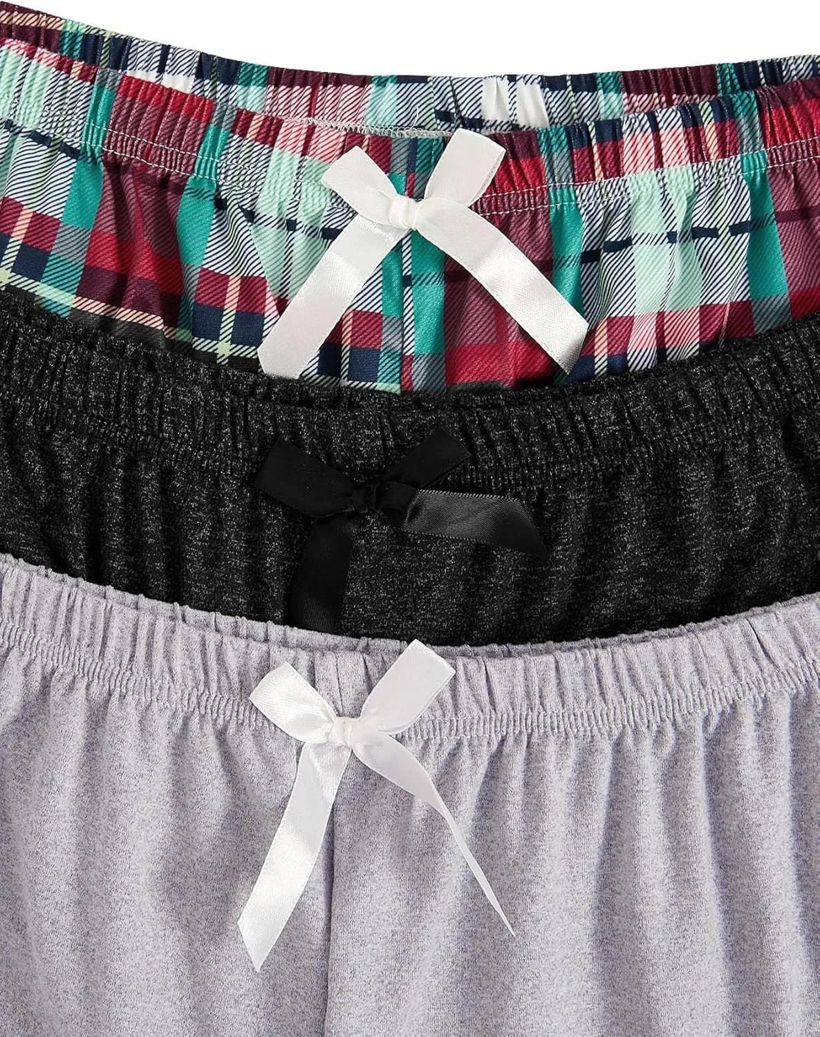 SweatyRocks Women's 3 Pack Plus Size Pajama Shorts Elastic High Waisted Lounge Sleep Shorts