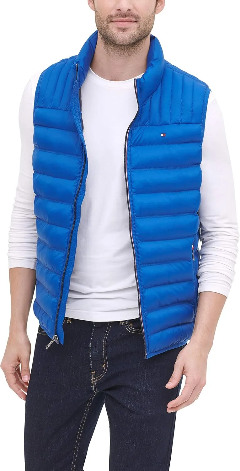 Tommy Hilfiger mens Lightweight Packable Puffer Vest Jacket (Standard and Big & Tall)