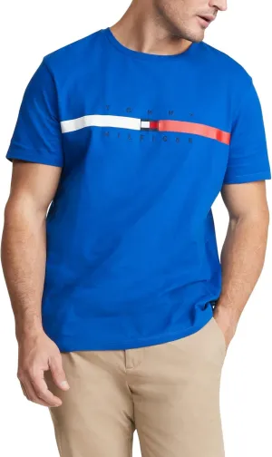 Tommy Hilfiger Men's Short Sleeve Signature Stripe Graphic T-shirt
