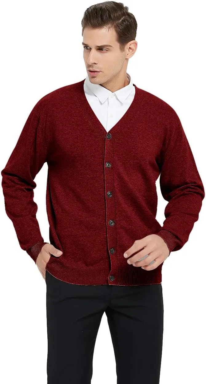 TopTie Embroidery Men's Sweater Cotton Custom Monogrammed Cardigan, Add Your Text Here