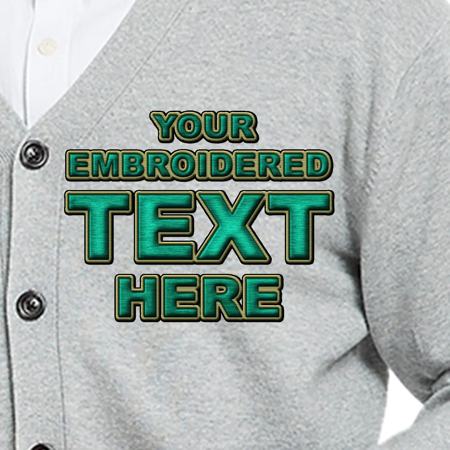 TopTie Embroidery Men's Sweater Cotton Custom Monogrammed Cardigan, Add Your Text Here