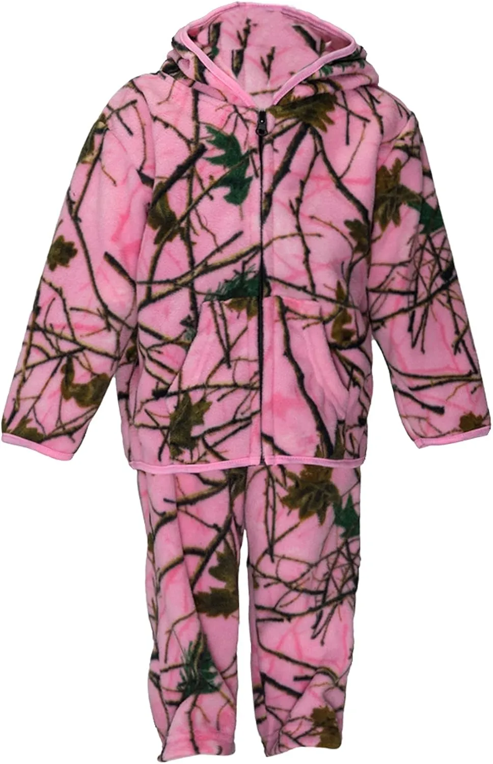 TrailCrest Treel Infant - Toddler Camo Full Zip Hoodie Sweatshirt Fleece Jacket & Pants Set