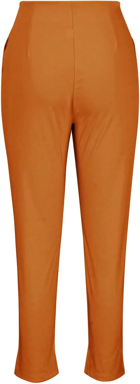 Uillui Dressy Pants for Women High Waist Slim Fit Straight Leg Pants Business Casual Work Office Pants Stretch Yoga Trousers