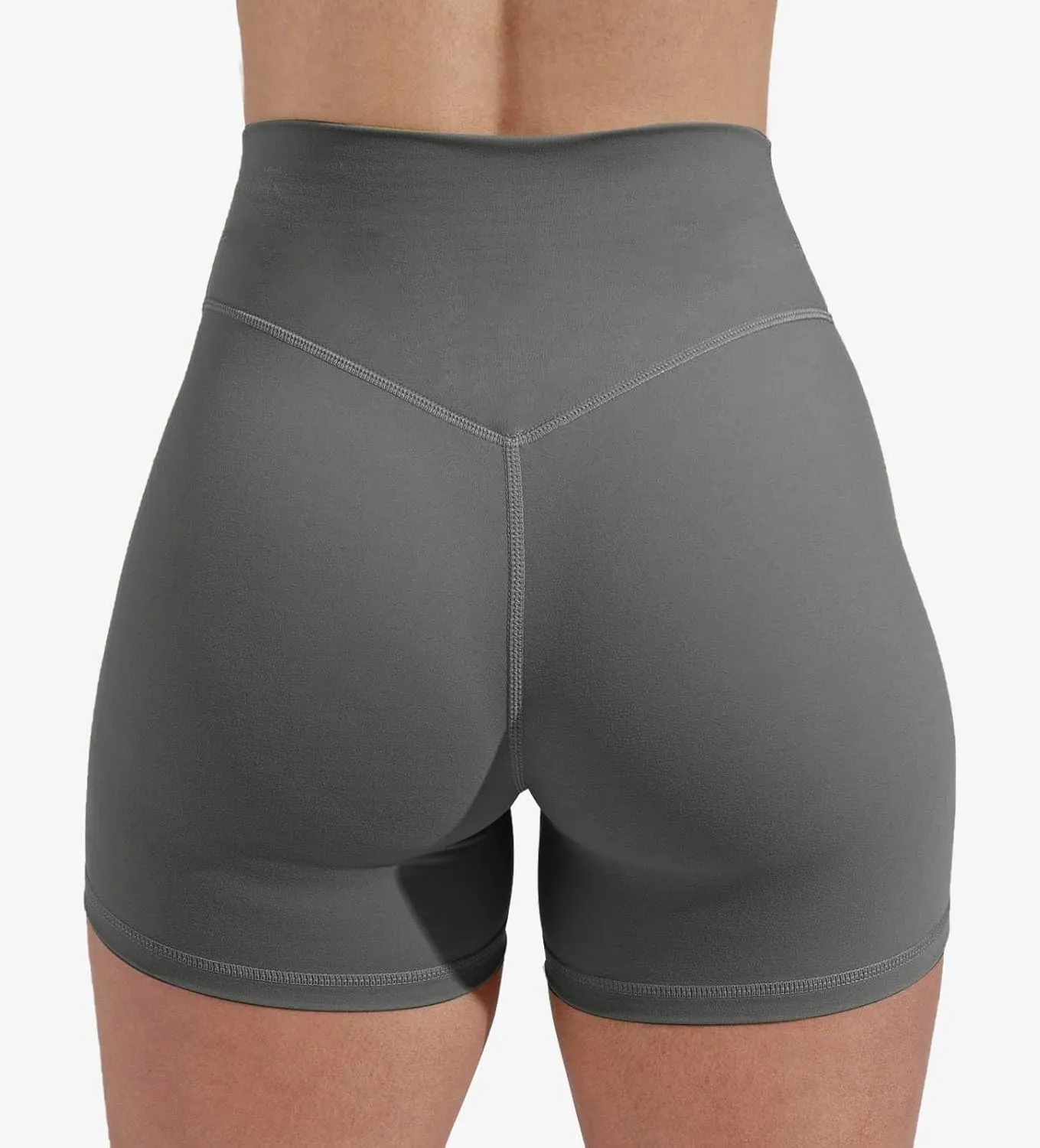 Unthewe Women's Workout Gym Biker Shorts High Waisted Athletic Booty Yoga Shorts with Tummy Control