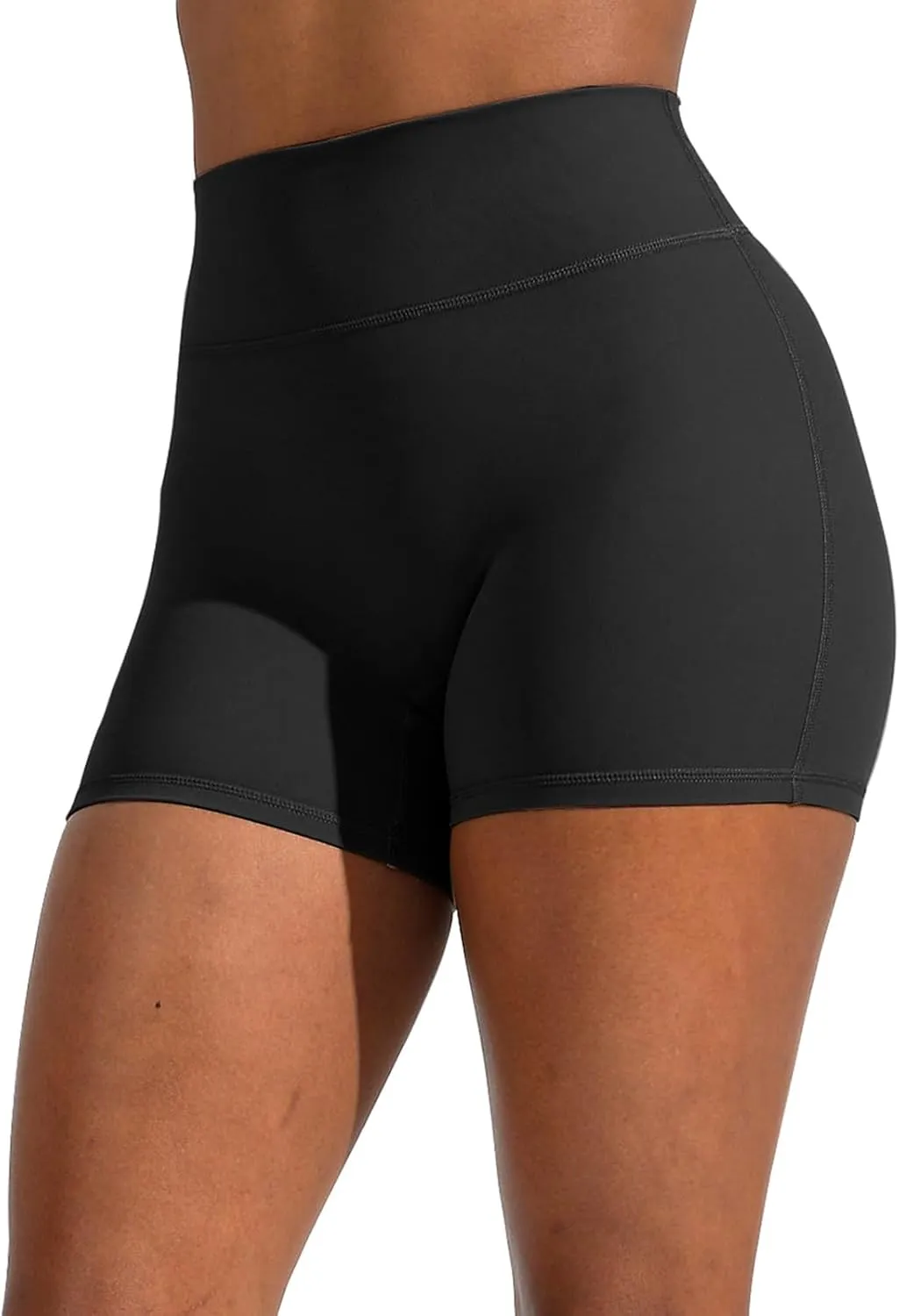 Unthewe Women's Workout Gym Biker Shorts High Waisted Athletic Booty Yoga Shorts with Tummy Control