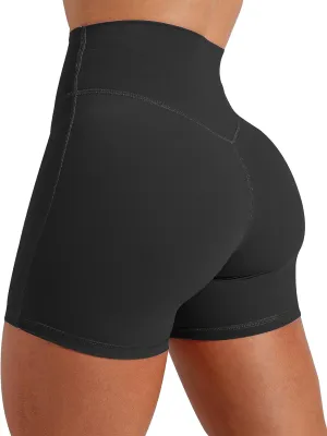 Unthewe Women's Workout Gym Biker Shorts High Waisted Athletic Booty Yoga Shorts with Tummy Control