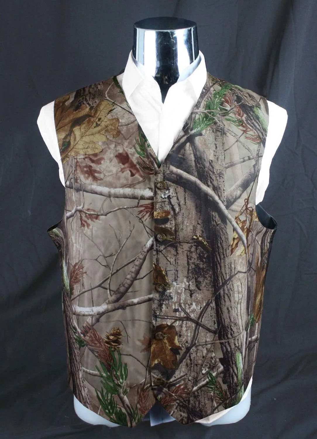 Vest For Men Camo Vest For Wedding Grooms Men's Hunting Sleeveless Camouflage Vest