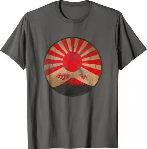 Vintage Japanese Mt. Fuji Nuclear Fallout Sunset Novelty T-Shirt