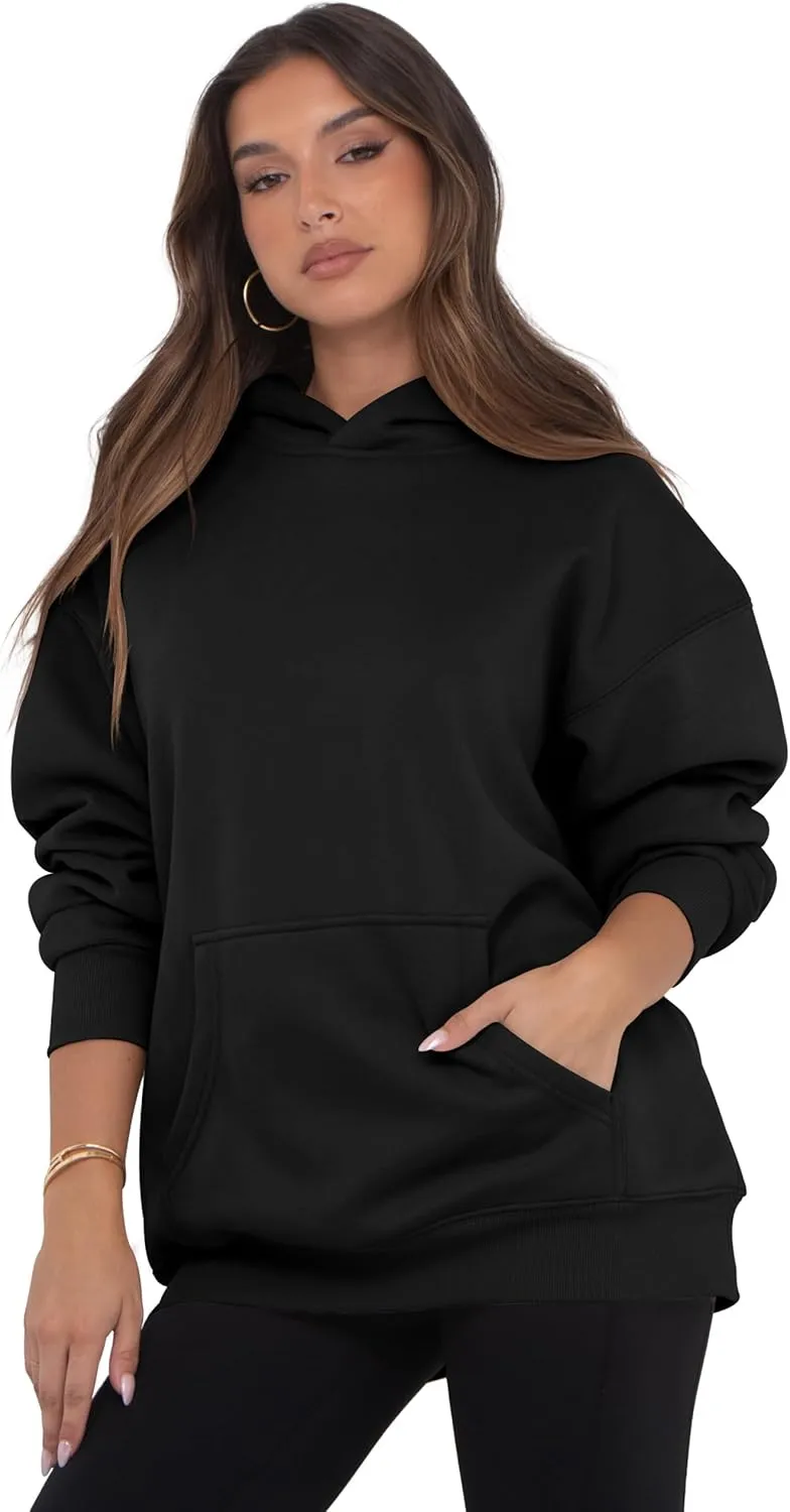 VIUTIL Womens Oversized Hoodies Fleece Loose Hooded Sweatshirt Fall Winter Outfits 2025 Trendy Clothes