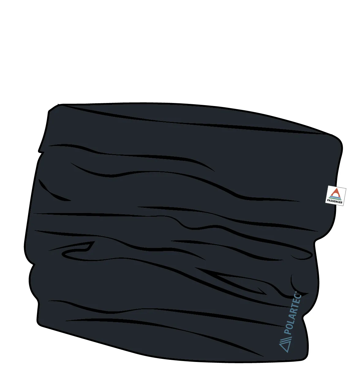 Wintergreen Recycled Polartec Thermal Neck Gaiter - Black