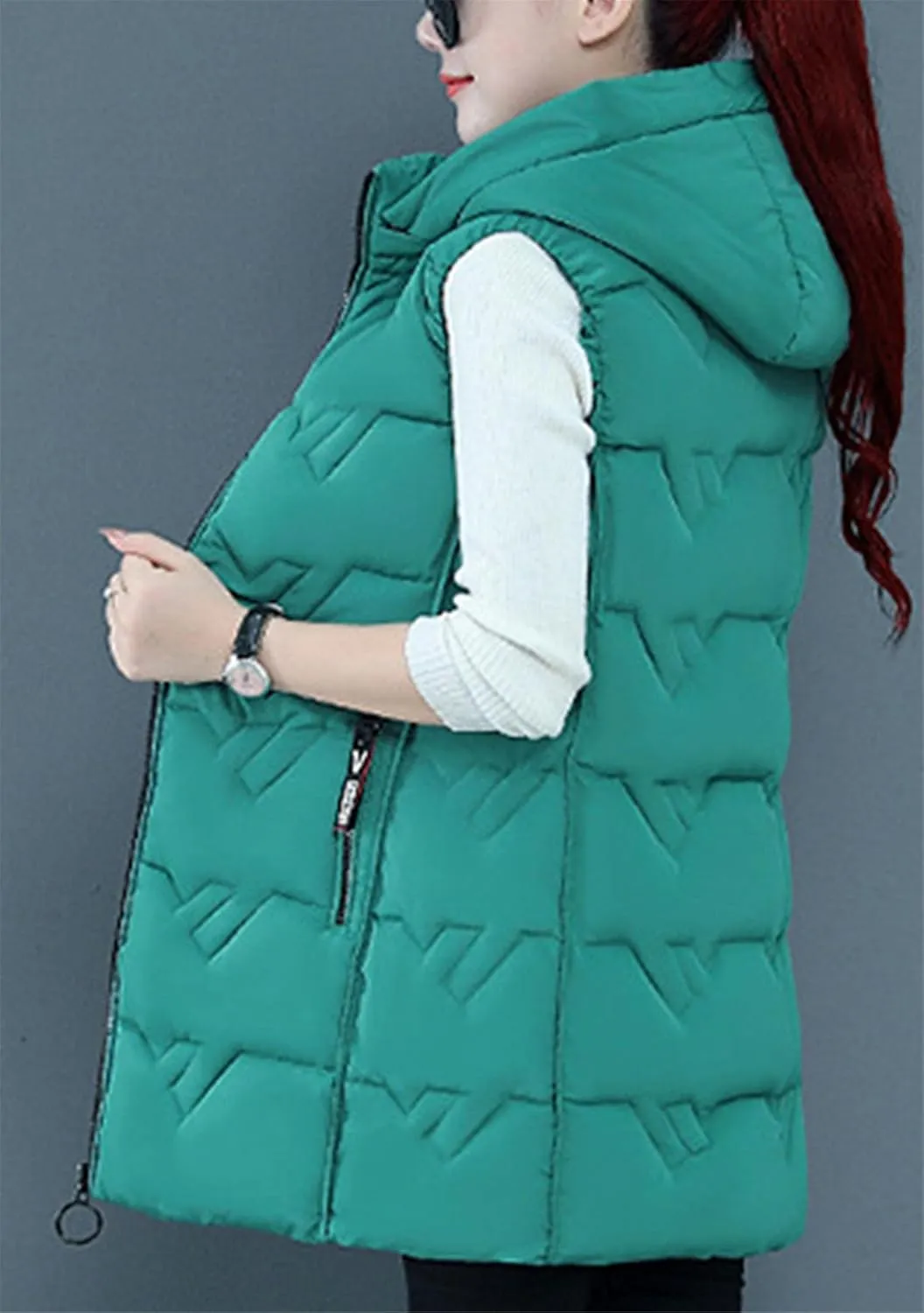 WIWIQS Women's Casual Sleeveless Warm Vest Lightweight Quilted Puffer Vest with Pockets