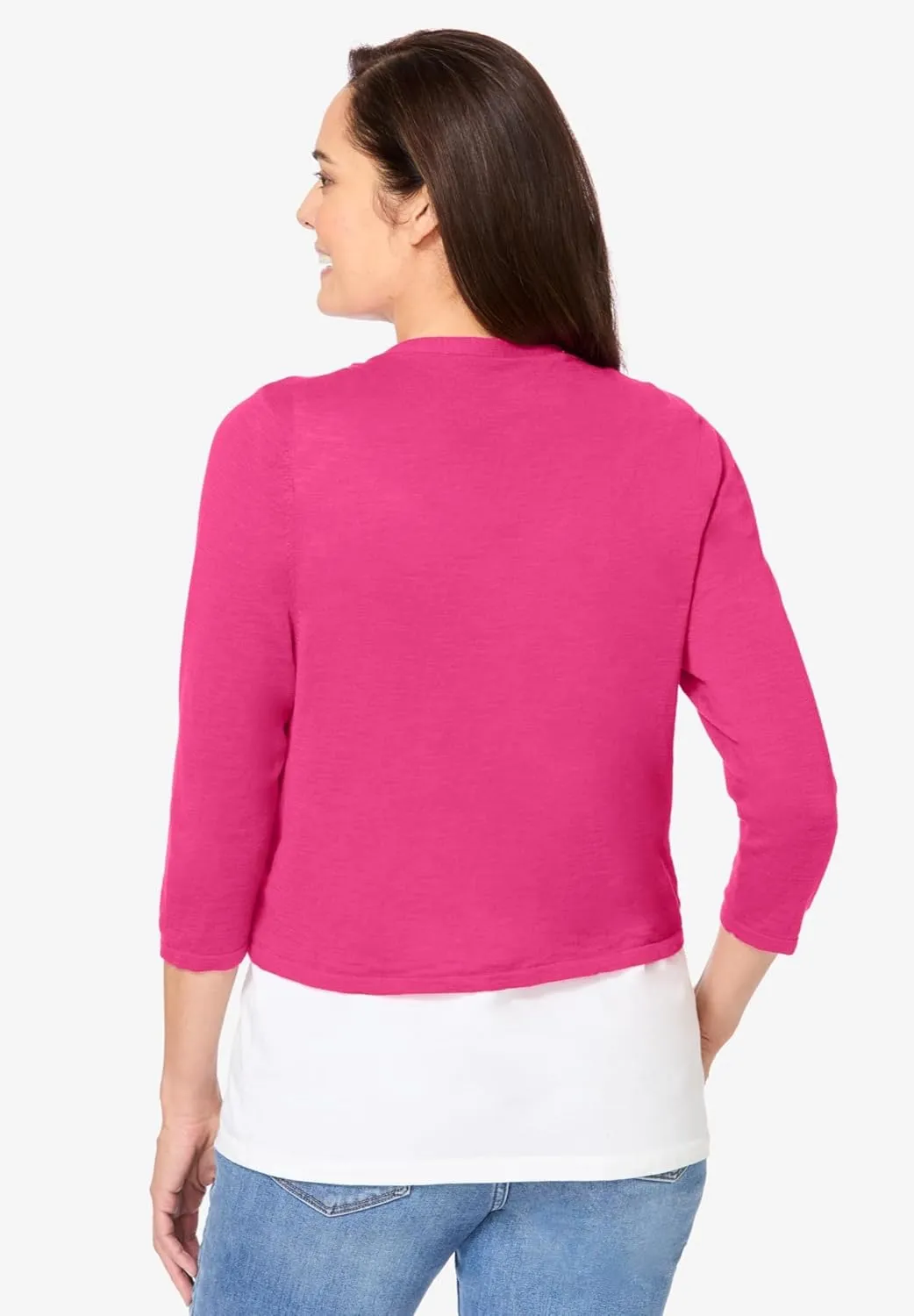 Woman Within Plus Size Versa-Tie Cardigan