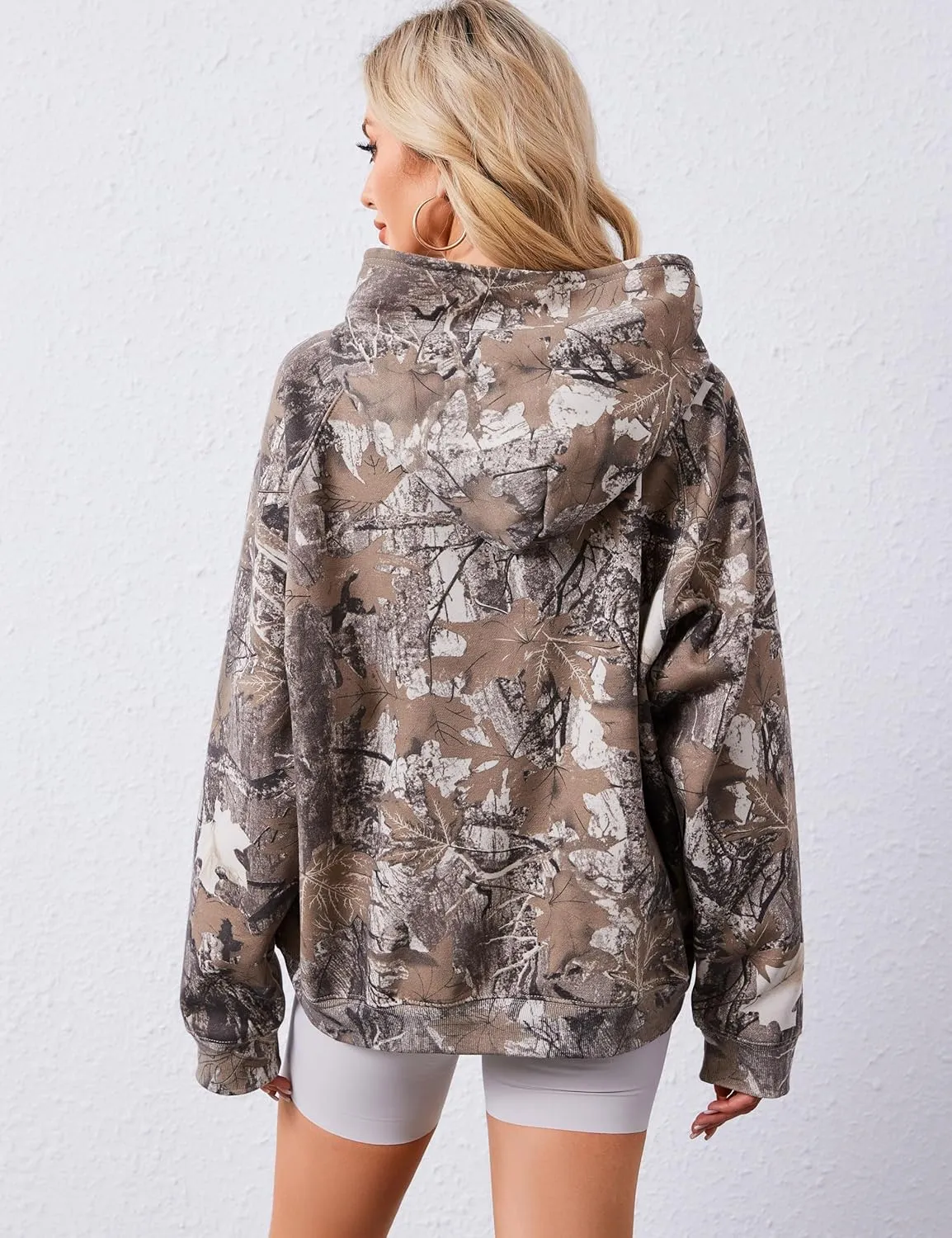 Women Oversized Graphic Hoodies Sweatshirt Long Raglan Sleeve Hoodie Fleece Pullover Tops With Kangaroo Pocket